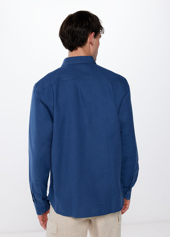Синяя кэжуал рубашка с логотипом Springfield