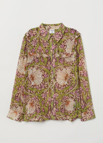 Оливковая демисезонная блуза H&M