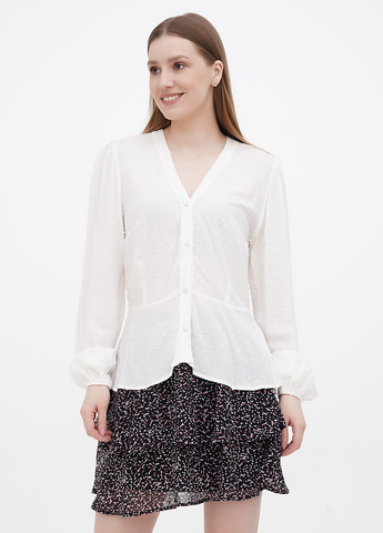 Белая блуза с баской Reserved