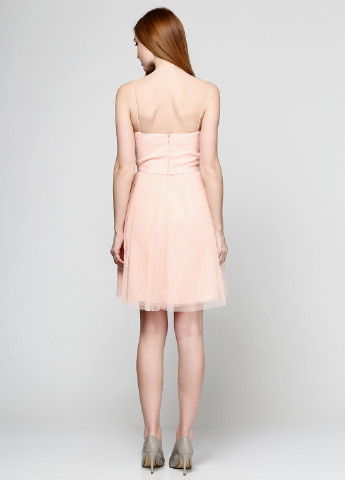 Персикова коктейльна плаття, сукня Laona однотонна