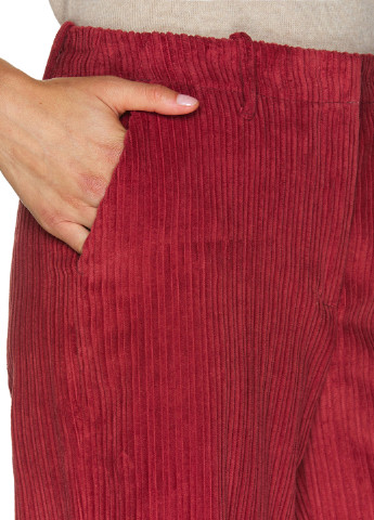 Темно-красные классические демисезонные прямые брюки United Colors of Benetton
