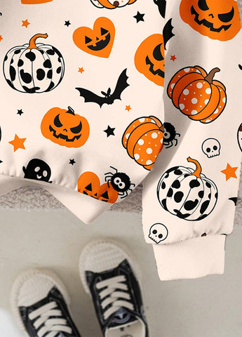 SHEIN свитшот рисунок белый кэжуал полиэстер