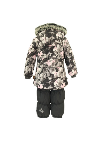 Сірий зимній комплект зимовий (куртка + напівкомбінезон) novalla Huppa