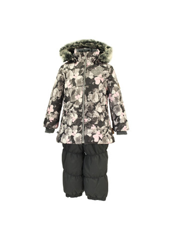 Сірий зимній комплект зимовий (куртка + напівкомбінезон) novalla Huppa