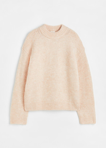 Світло-бежевий зимовий светр зимовий вільного крою джемпер H&M