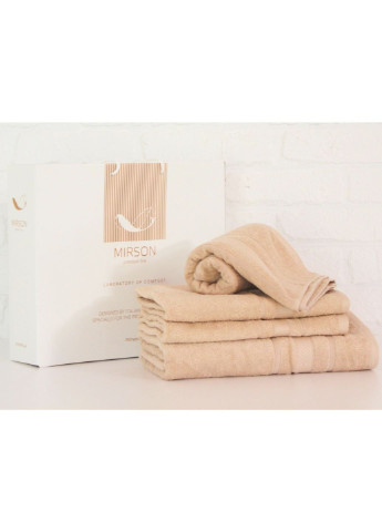 Полотенце набор банных №5084 Elite SoftNess Beige 40х70, 50х90, 70х140 (2200003183542) Mirson бежевый