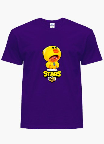 Фіолетова демісезонна футболка дитяча леон качка курча бравл старс (leon sally brawl stars) (9224-1020) MobiPrint