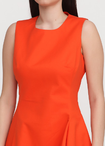 Оранжевое кэжуал платье Ralph Lauren однотонное