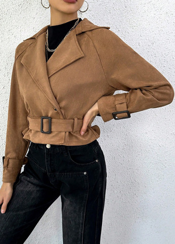 Оливкова (хакі) демісезонна куртка SHEIN