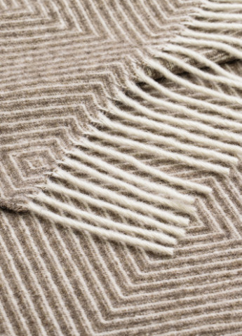 Плед Мериносовый РОМБ коричневый 140 x 200 см Love You (256007471)