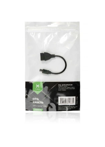 Дата кабель (VCPDCOTGTCBK) Vinga OTG USB 2.0 AF to Type-C (239382716)