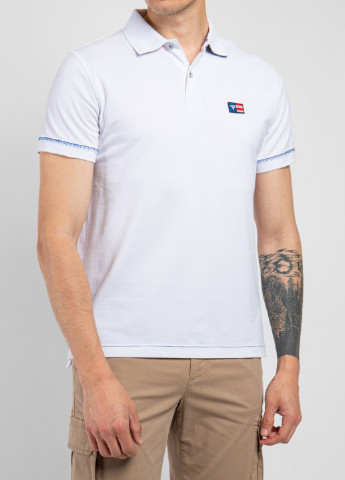 Белая футболка-поло для мужчин Fred Mello