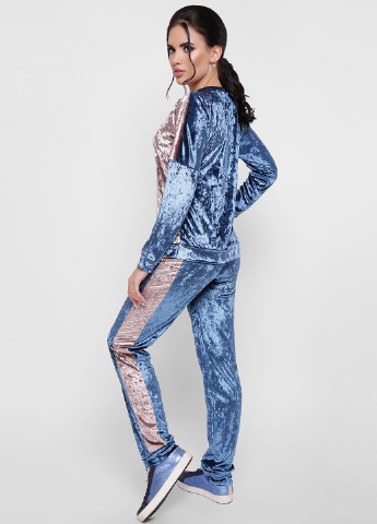 Костюм (світшот, брюки) Fashion Up брючний однотонний світло-синій кежуал