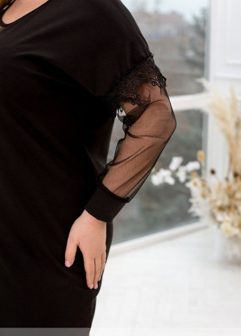 Чорна кежуал сукня жіноча Sofia з абстрактним візерунком