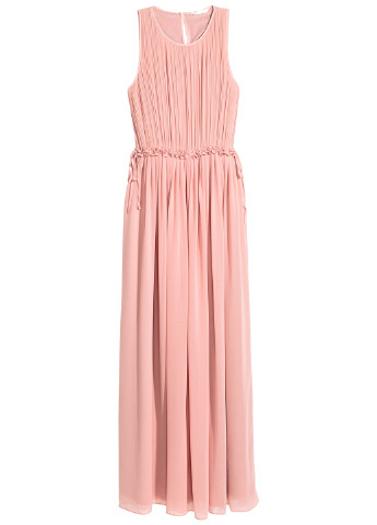 Рожева кежуал сукня в грецькому стилі H&M однотонна