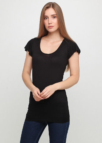 Черная летняя футболка Melrose