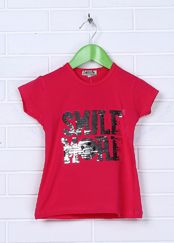 Малиновая летняя футболка с коротким рукавом Dofa Kids