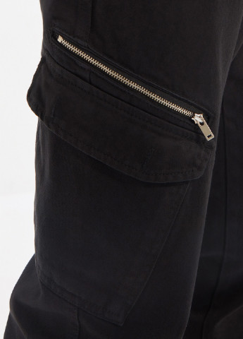 Черные кэжуал демисезонные карго, джоггеры брюки Trendyol