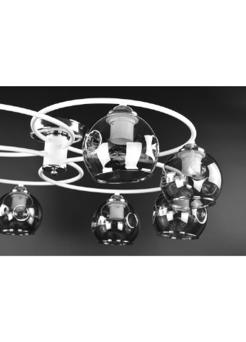 Люстра стельова на 8 лампочок 7060/8-wh-gr Білий 20х70х70 см. Sunnysky (253527766)