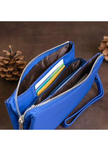 Женский кожаный кошелек-клатч 19,2х10х2 см st leather (252132463)