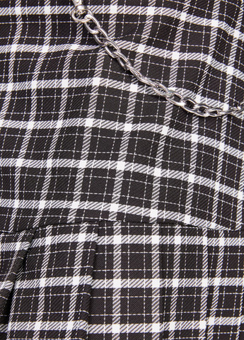 Черно-белая кэжуал в клетку юбка Jennyfer плиссе