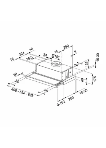Витяжка кухонна Flexa FTC 612 WH V2 (110.0200.734) FRANKE (250719254)