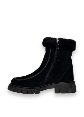 Зимние ботинки Meego с мехом из натуральной замши