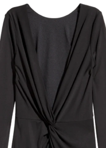 Черное вечернее платье H&M однотонное
