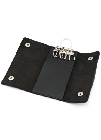 Подарочный набор №18: Обложка на паспорт + ключница Crez (черный гладкий) HandyCover однотонный чёрный