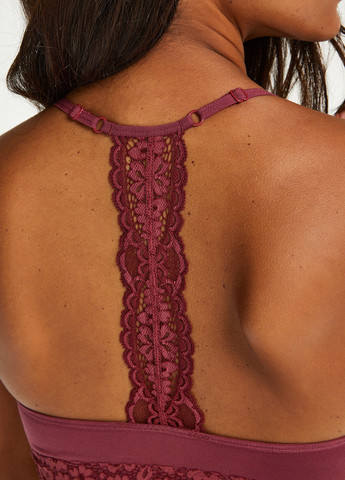 Розовый топ бюстгальтер Hunkemoller без косточек полиамид