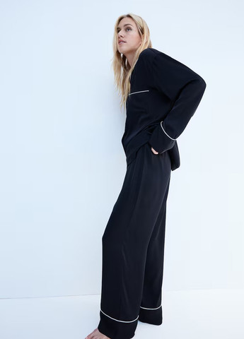 Темно-синяя домашний рубашка однотонная H&M