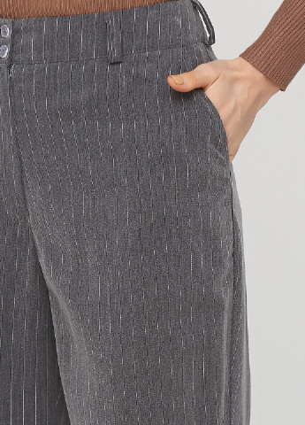Темно-серые кэжуал демисезонные прямые брюки Алеся