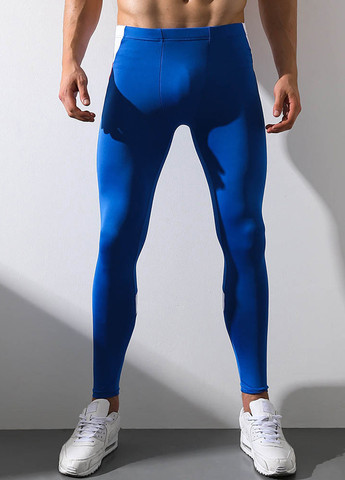 Синие спортивные демисезонные зауженные брюки SuperBody