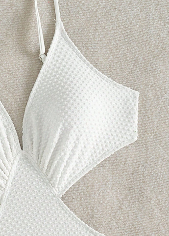 Білий літній купальник монокіні SHEIN