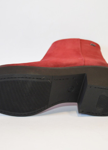 Осенние ботинки красные нубук Laura Messi без декора из натурального нубука