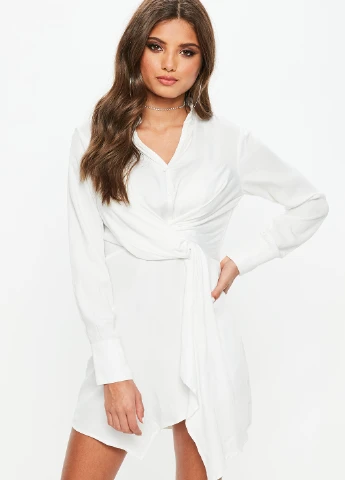 Белое кэжуал платье Missguided однотонное