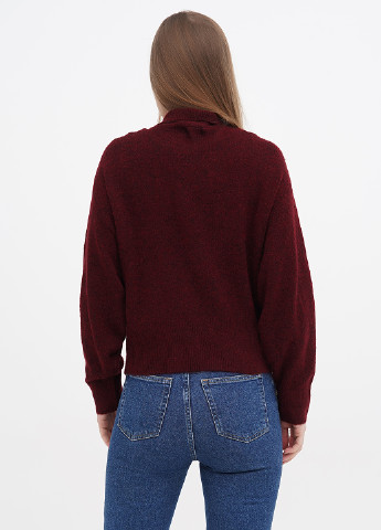 Бордовый зимний свитер H&M