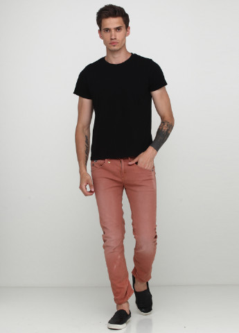 Темно-розовые демисезонные со средней талией джинсы G-Star Raw
