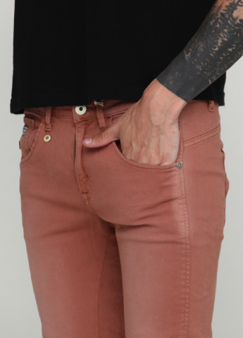 Темно-розовые демисезонные со средней талией джинсы G-Star Raw