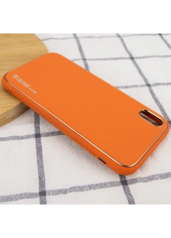 Шкіряний чохол Xshield для Apple iPhone X/XS (5.8"") Помаранчевий / Apricot (is_00000038062_4) Epik (250499597)