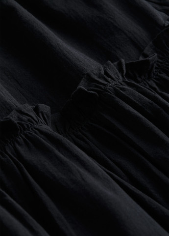 Чорна кежуал сукня на запах, з відкритими плечима, з відкритою спиною H&M однотонна