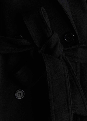 Черное демисезонное Пальто двубортное H&M