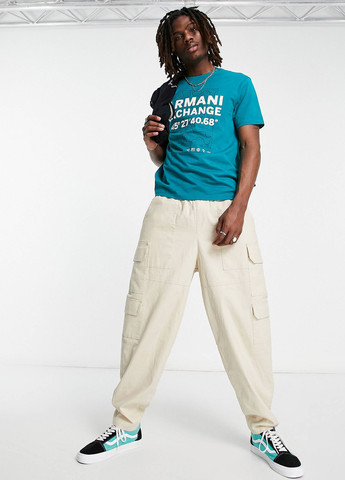 Темно-бирюзовая футболка Armani Exchange