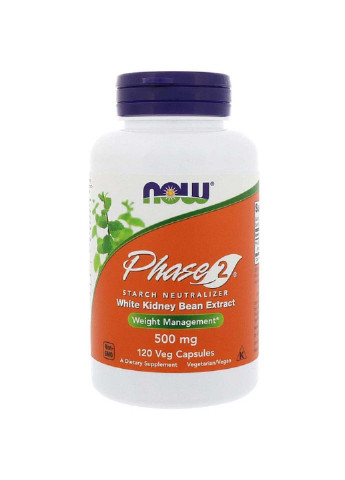 Екстракт для схуднення Phase 2 White Kidney Bean Extract 500 mg 120 Veg Caps Now Foods (254070354)