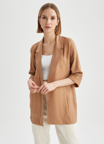 Светло-коричневый женский пиджак DeFacto - летний
