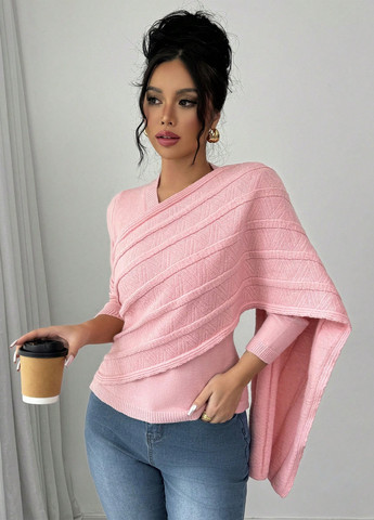 Розовый демисезонный свитер SHEIN
