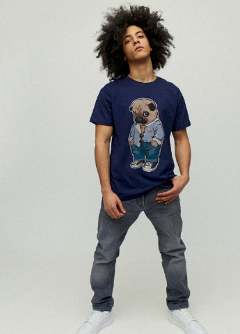 Темно-синя футболка чоловіча YAPPI