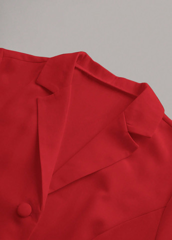 Темно-красное кэжуал платье клеш, платье-жакет SHEIN однотонное