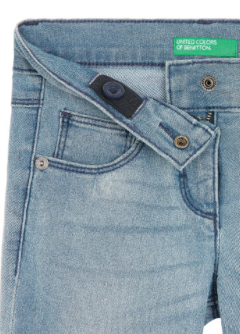 Голубые демисезонные прямые джинсы United Colors of Benetton