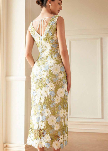 Комбінована вечірня, кежуал сукня футляр SHEIN з квітковим принтом